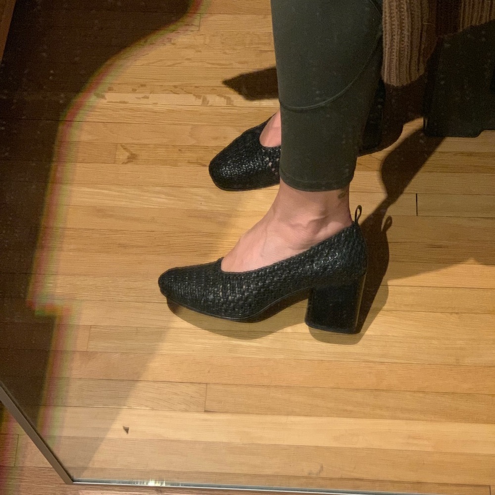 Cos woven black heel